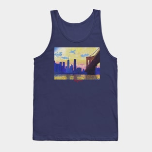 New York City, East River ft Brooklyn Bridge Tank Top